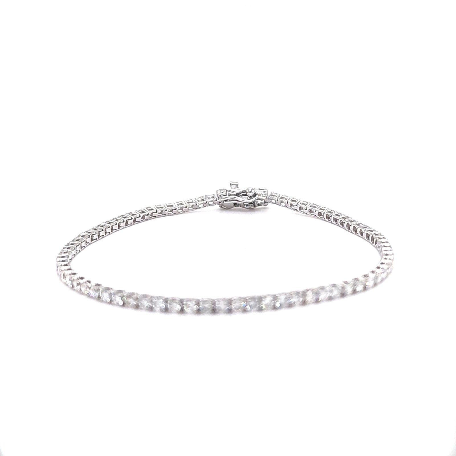 LG - 14K 3.00CT D-BRACELET LDS RDS NON-CERTIFIED SIZE 7 INCHES